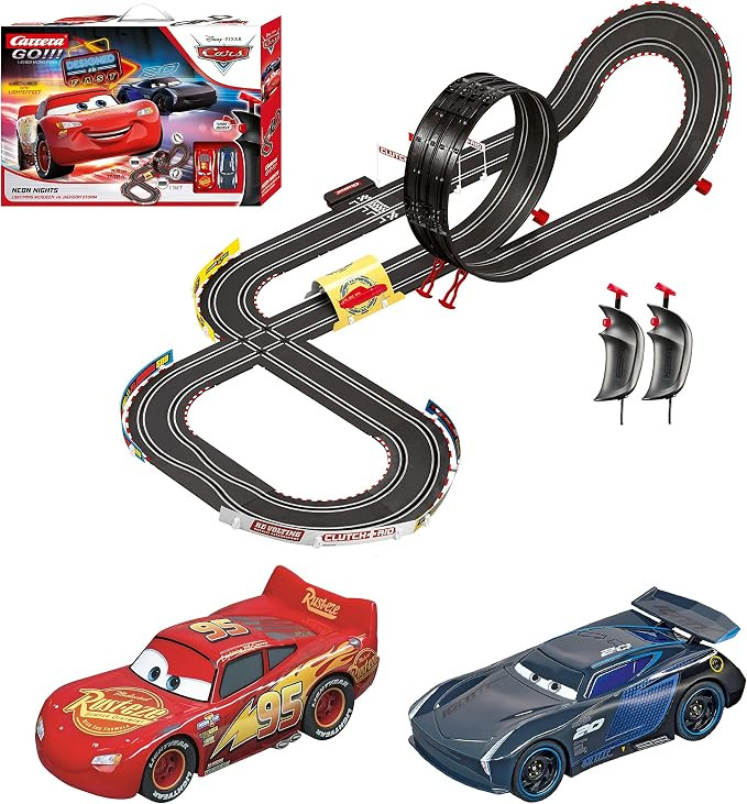 Carrera GO Cars Slot Car Race Track Set – Lightning McQueen Neon Nights | Amazon (US)