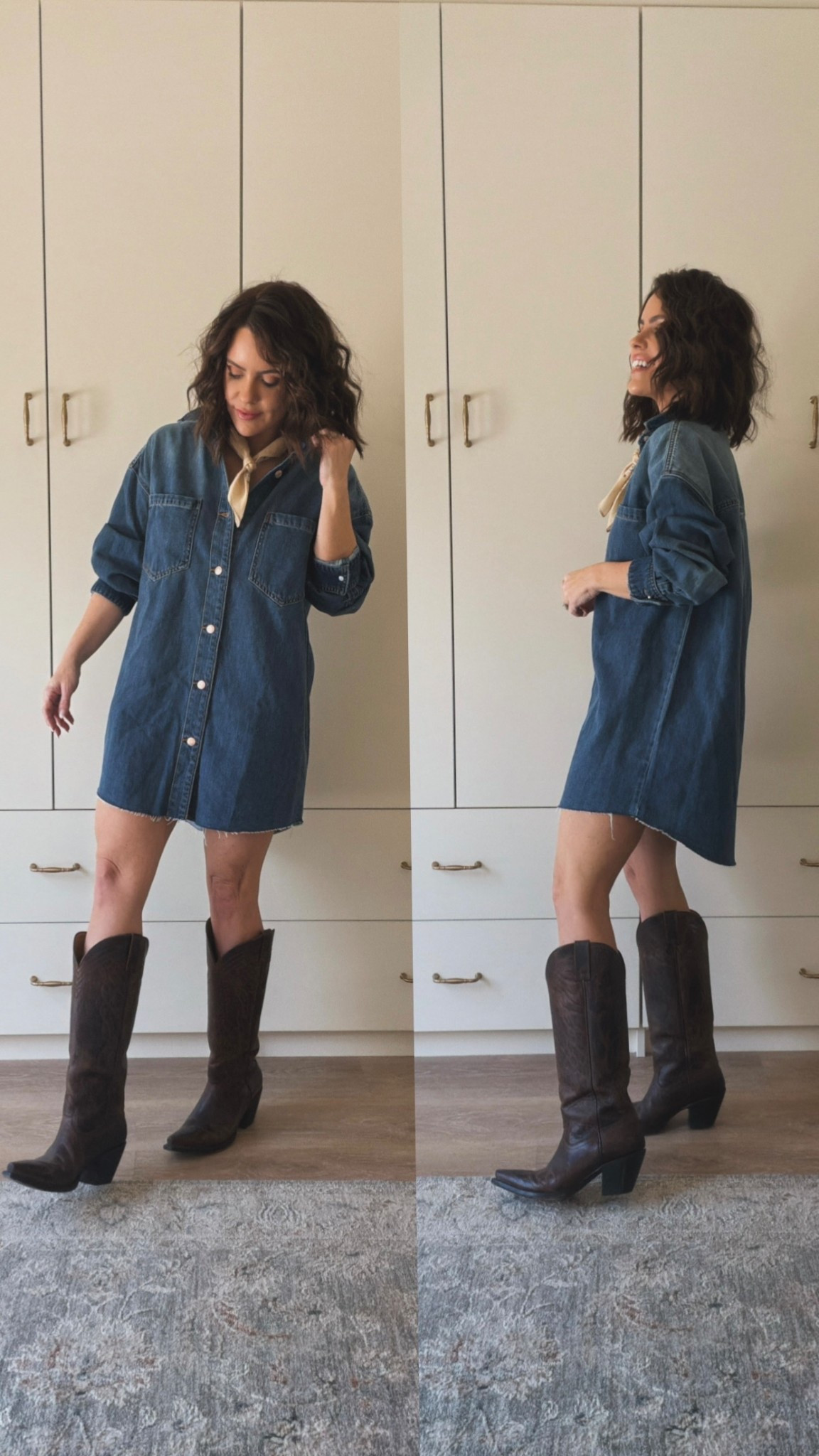 The denim dress is phenomenal quality I’m 5’2 120 pounds wearing a size small. It is definitely long enough to be a dress

@target #targetstyle #targetfinds #concertoutfit #boots #western 

#LTKPetite #LTKFindsUnder100 #LTKFindsUnder50
