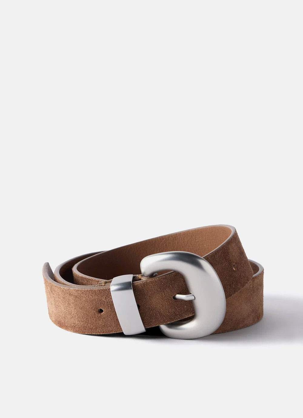 Tan Suede Statement Buckle Belt | Mint Velvet