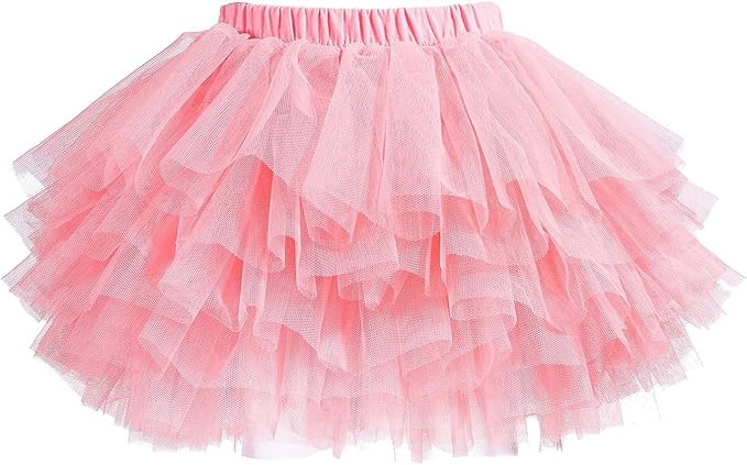 Tutu Skirt for Baby Girl Toddler 6 Layered Tulle Skirts 1-8T | Amazon (US)