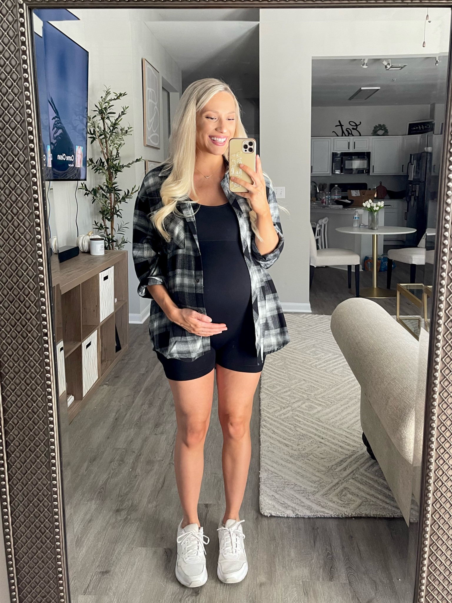 Bump friendly Amazon outfits under $25 // Romper: wearing size L  //  Target Flannel Jacket: size M 

#LTKbump #LTKfindsunder50 #LTKtravel