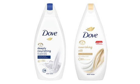 Pack of Six Dove Body Wash Gels, Softening Silk Glow 450ml | Groupon UK- AU