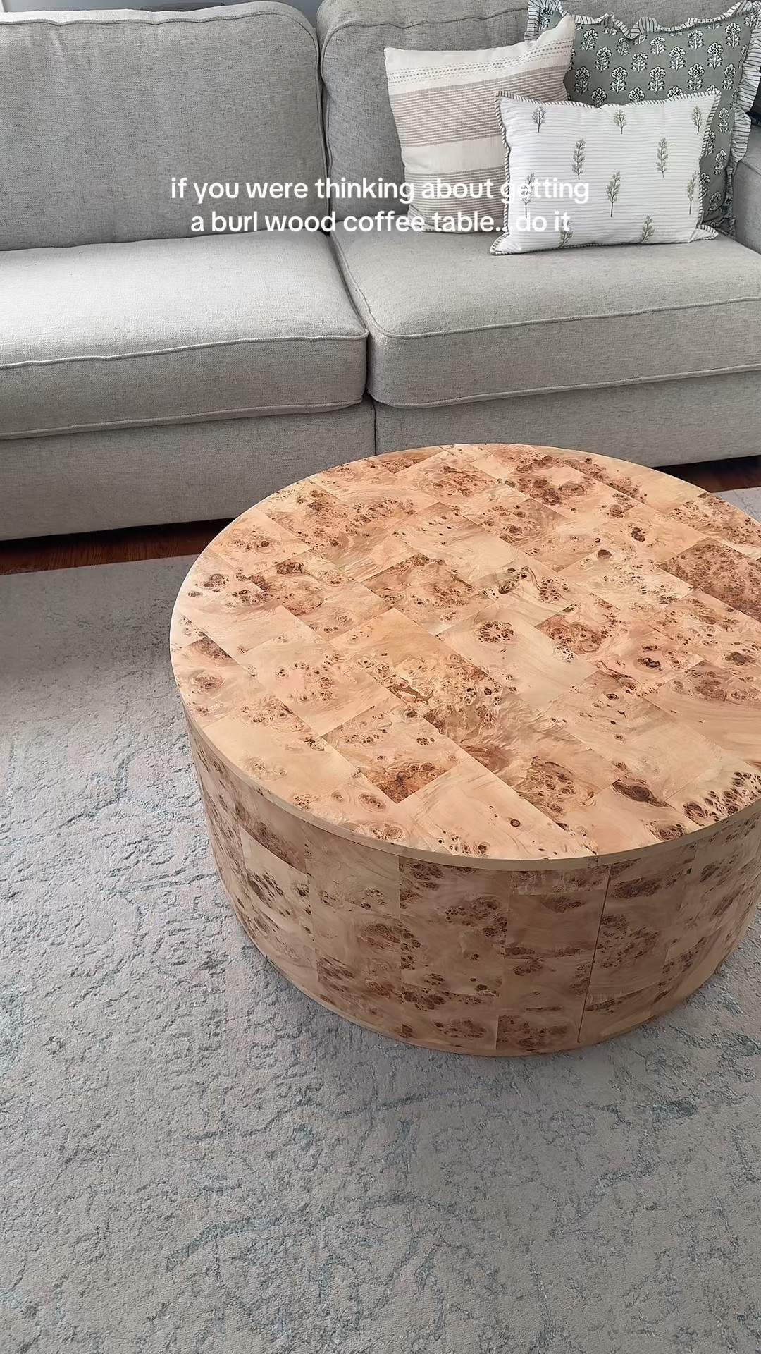 The prettiest burlwood table! Zero assembly required too 

#LTKStyleTip #LTKHome #LTKSaleAlert