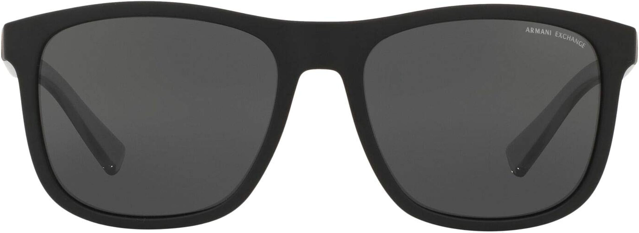 A|X ARMANI EXCHANGE Men's AX4049SF Low Bridge Fit Square Sunglasses, Matte Black/Grey, 57 mm | Amazon (US)