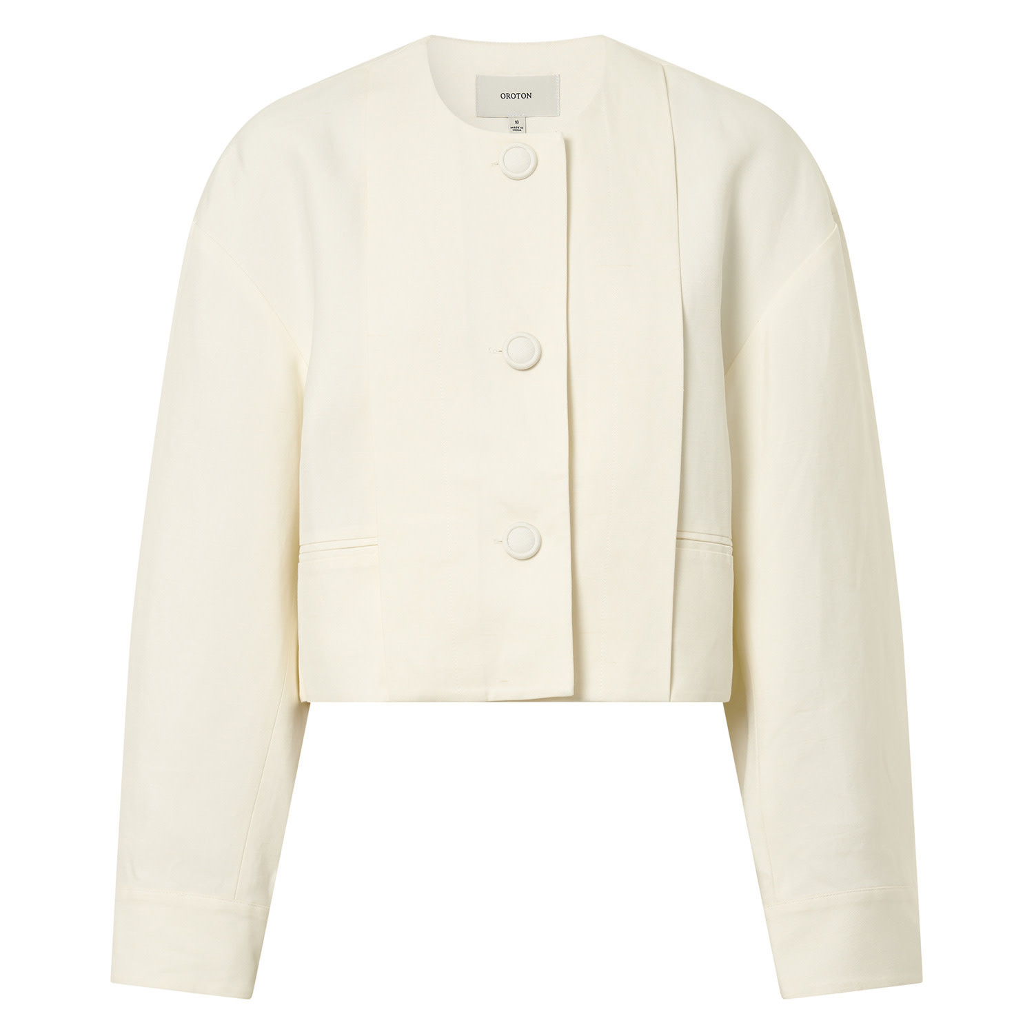 Crop Jacket - Cream | Oroton | Oroton