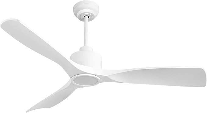 52 Inch Smart Ceiling Fan with Quiet DC Motor, 3 Blade High CFM Indoor Outdoor Modern White Ceili... | Amazon (US)