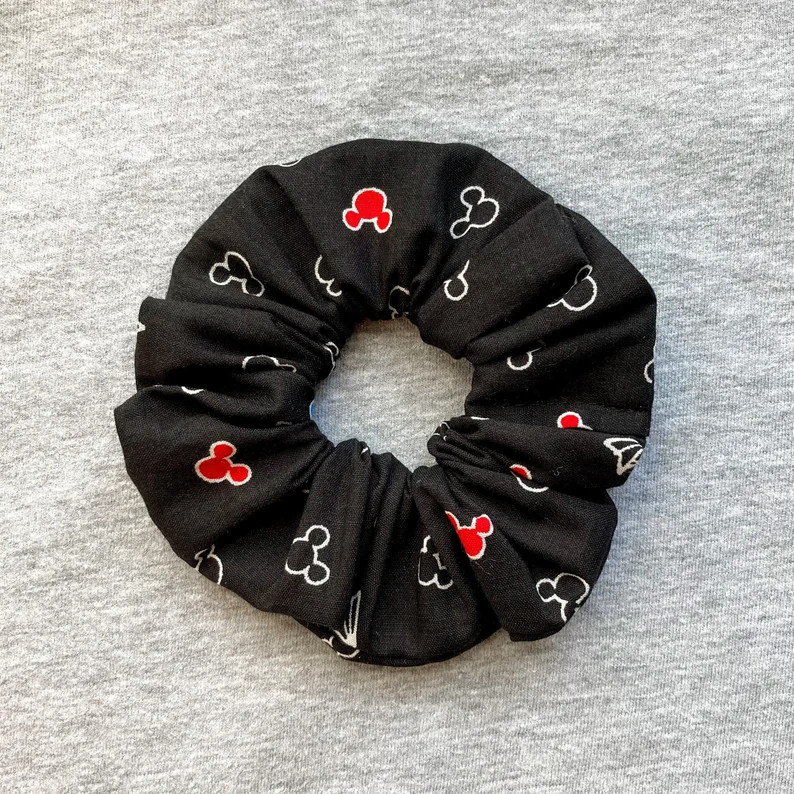 Black Mickey Patterned Scrunchie  Disney Scrunchie  Mickey | Etsy | Etsy (CAD)