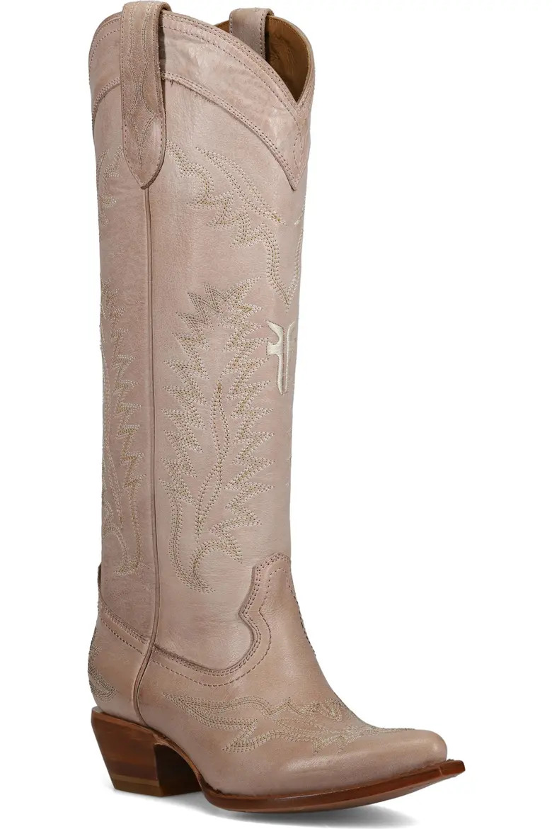 Frye Sacha Knee High Western Boot in Toffee White at Nordstrom, Size 9.5 | Nordstrom