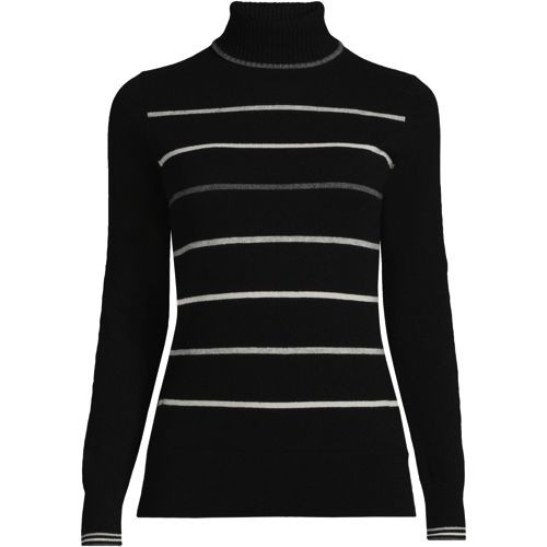 Women's Cashmere Turtleneck Sweater - Lands' End - Blue - XS | Lands' End (US)