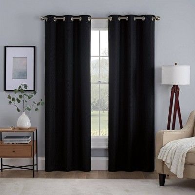 Set of 2 Kylie Absolute Zero Blackout Curtain Panels - Eclipse | Target
