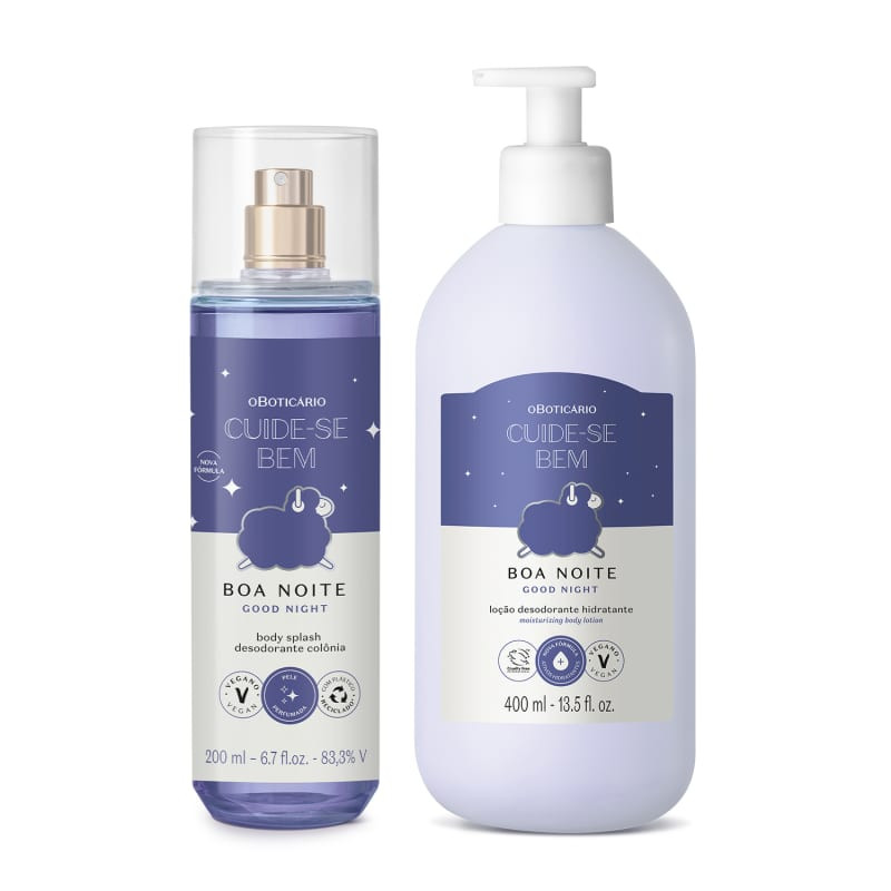 Combo Cuide-se Bem Boa Noite: Body Splash 200ml + Hidratante Desodorante Corporal 400ml | O Botic... | oBoticario (BR)