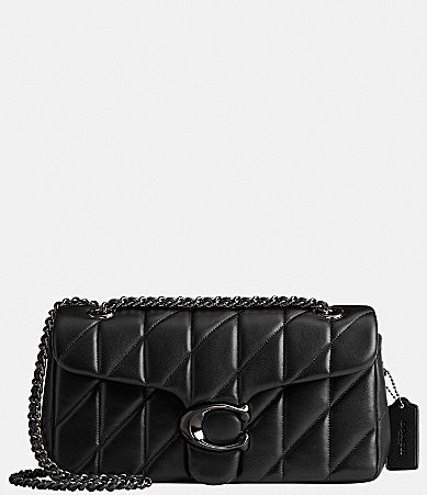 COACH Tabby 26 Quilted Solid Black Leather Shoulder Crossbody Bag - Black | Dillard's