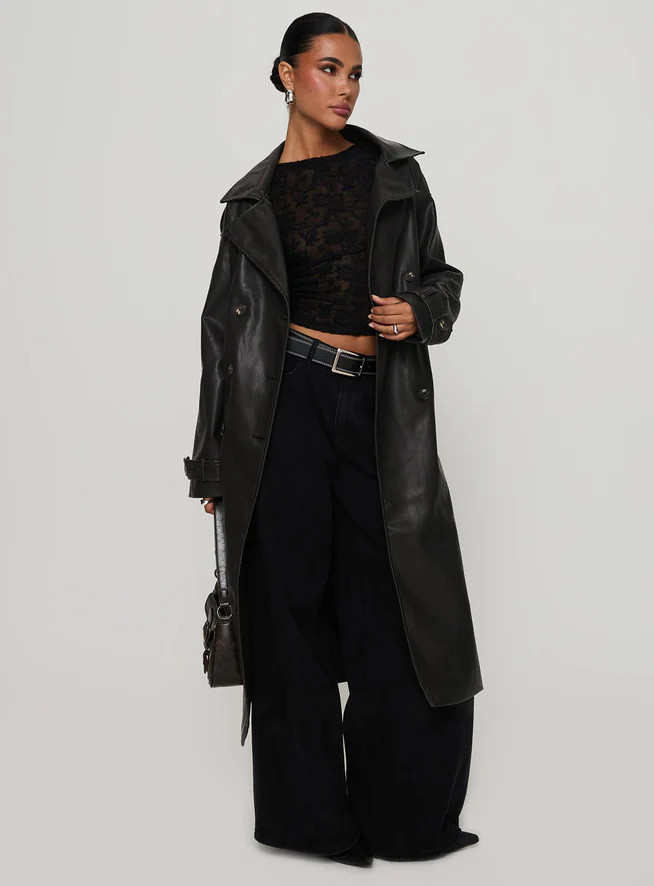 Day To Night Faux Leather Jacket Washed Black | Princess Polly US