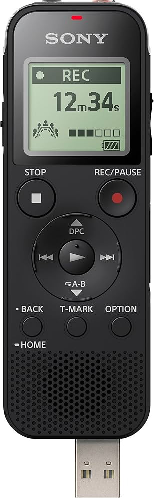 Sony ICD-PX470 Stereo Digital Voice Recorder with Built-in USB Voice Recorder, Black | Amazon (US)