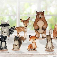 Forest Animal Toy Set Wooden Figurines Wood Toys Holztiere Woodland Animals Wooden Animal Toys Nu... | Etsy (US)