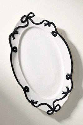 Benedita Bow Ceramic Stoneware Platter | Anthropologie (US)