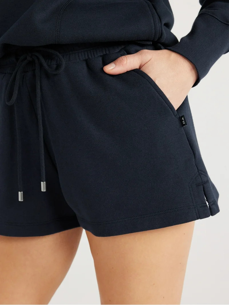 Free Assembly Women's Sweat Shorts with Side Slits, 3" Inseam, Sizes XS-XXL | Walmart (US)