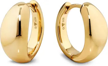 Dome Hoop Earrings in Gold Plated Sterling Silver | Nordstrom