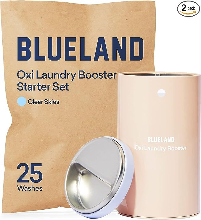 BLUELAND Oxi Laundry Booster Powder Starter Set - Plastic-Free & Eco Friendly Oxy Cleaner - Plant... | Amazon (US)