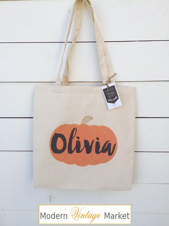 Halloween Tote Bagpersonalized Halloween Bagcanvas Tote - Etsy | Etsy (US)