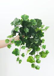 Outdoor UV Protected Artificial Geranium Leaf Hanging Plant - 21" | Afloral (US)