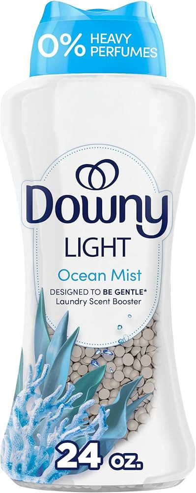 Downy Light Laundry Scent Booster Beads for Washer, Ocean Mist, 24 oz, with No Heavy Perfumes | Amazon (US)