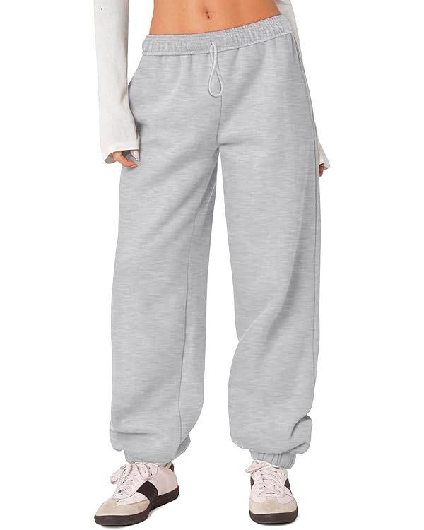 HeSaYep Women's Fleece Lined Sweatpants Thermal Winter High Waisted Sweat Pants Interior Drawstri... | Amazon (US)