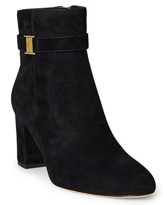 Women's Kellie Suede Heel Booties | Macy's