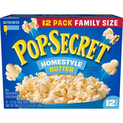 Pop Secret Microwave Popcorn Homestyle Butter Flavor - 3.2oz/12ct | Target