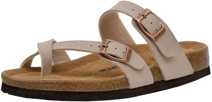 CUSHIONAIRE Women's Luna Cork Footbed Sandal With +Comfort | Amazon (US)