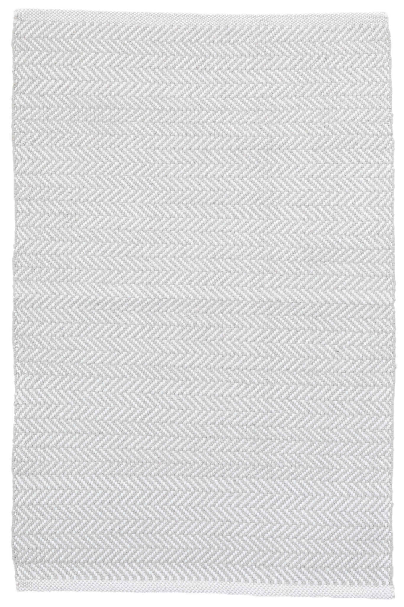 Herringbone Handwoven Indoor/Outdoor | Pearl Grey/White 9' 6"" x 13' 6"" rug | Rugs USA