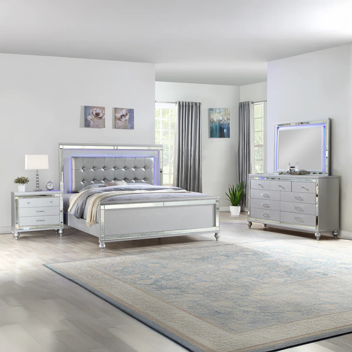 Denard Upholstered Standard 4 Piece Bedroom Set | Wayfair North America