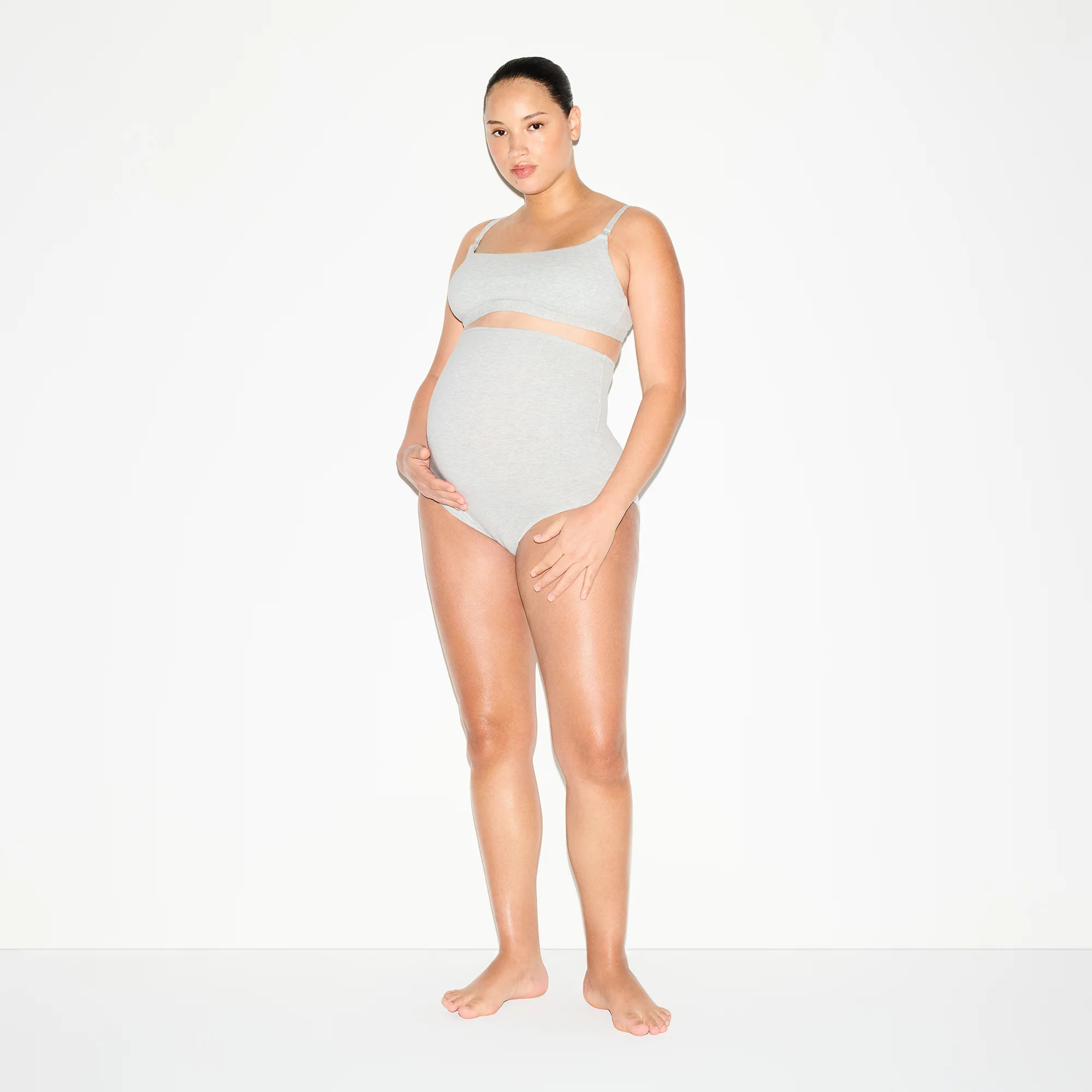 SKIMS Maternity Nursing Scoop Bralette 2-Pack | Grey | 3XL | Cotton Jersey | SKIMS (US)