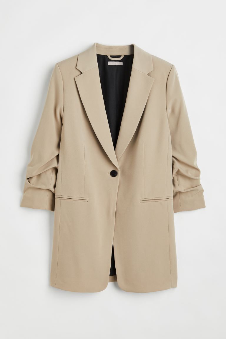 Gathered-sleeve jacket | H&M (US)