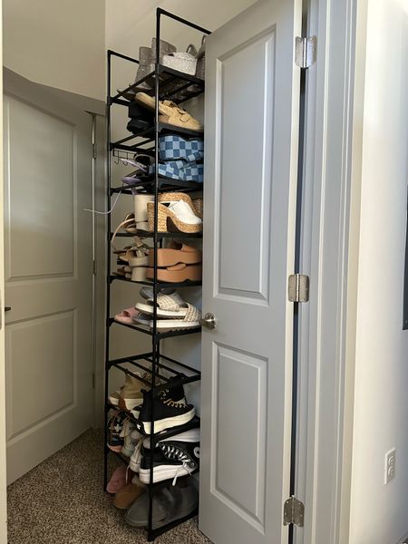 Perfect shoe rack for small spaces - 10 shelves and hold about 3 pairs per shelf! 

#LTKunder50 #LTKhome