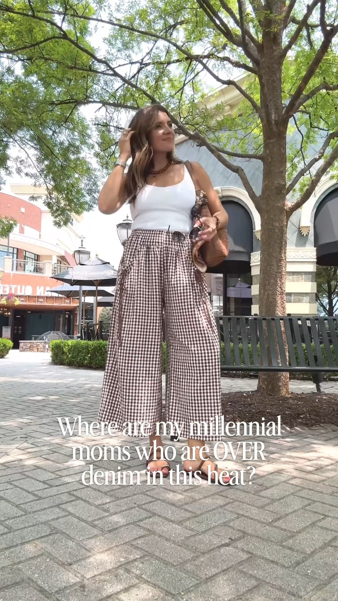 Breezy lightweight pants over denim ANY day!! In a size medium pants, small bra tank. I’m 5’7” and a typical 4.

#LTKTall #LTKOver40 #LTKootd