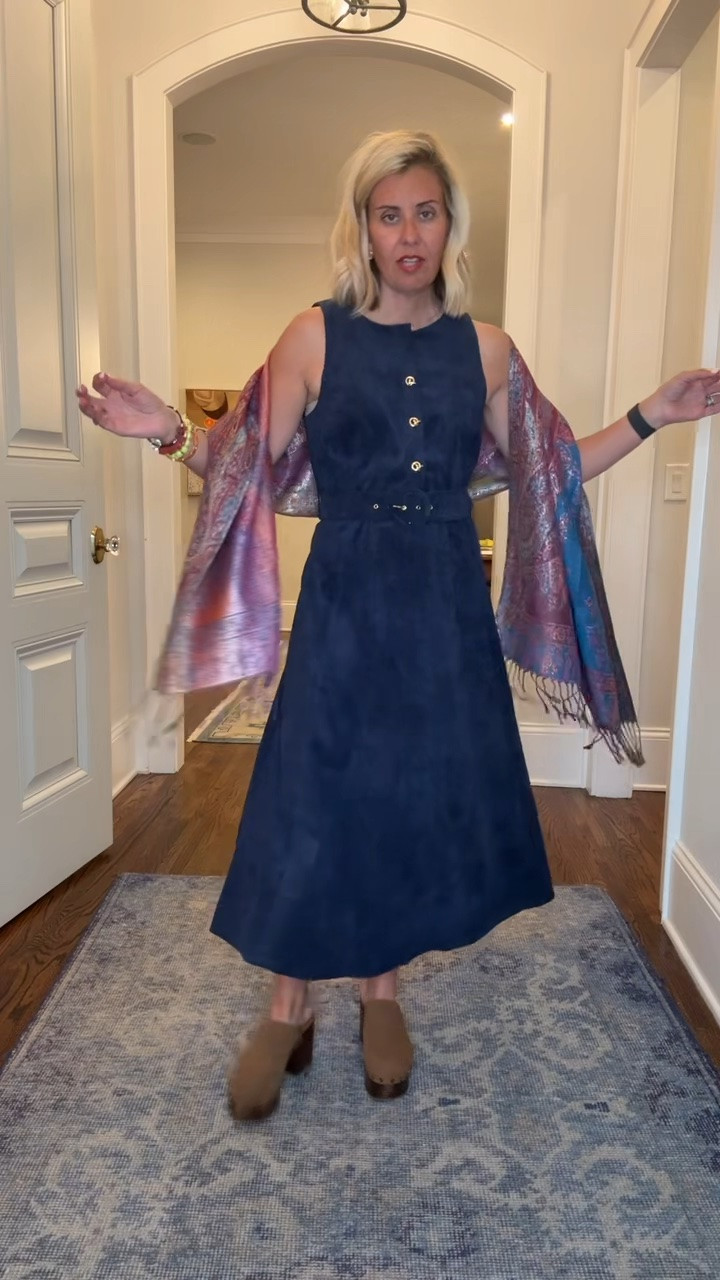 In love with this new find from Belk! 
I will be styling this corduroy dress all the ways! I’m in size small and 8 clogs tts.