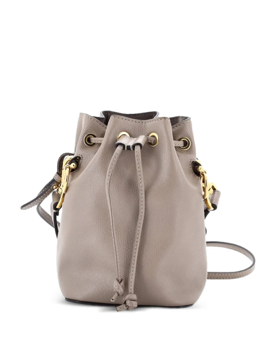 Fendi Pre-Owned Mon Tresor Leather Mini bucket bag - Grey | Farfetch Global