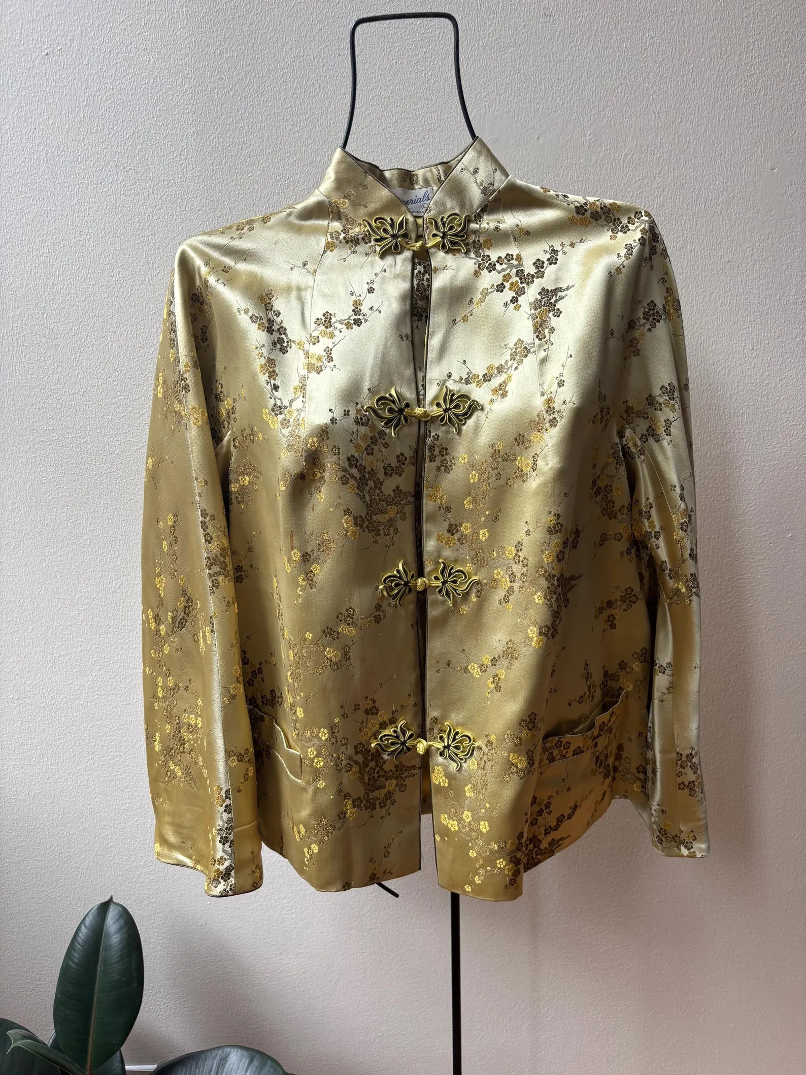 Vintage 1960s Yellow Gold Silk Satin Embroidered Chinese Jacket - Etsy | Etsy (Global)
