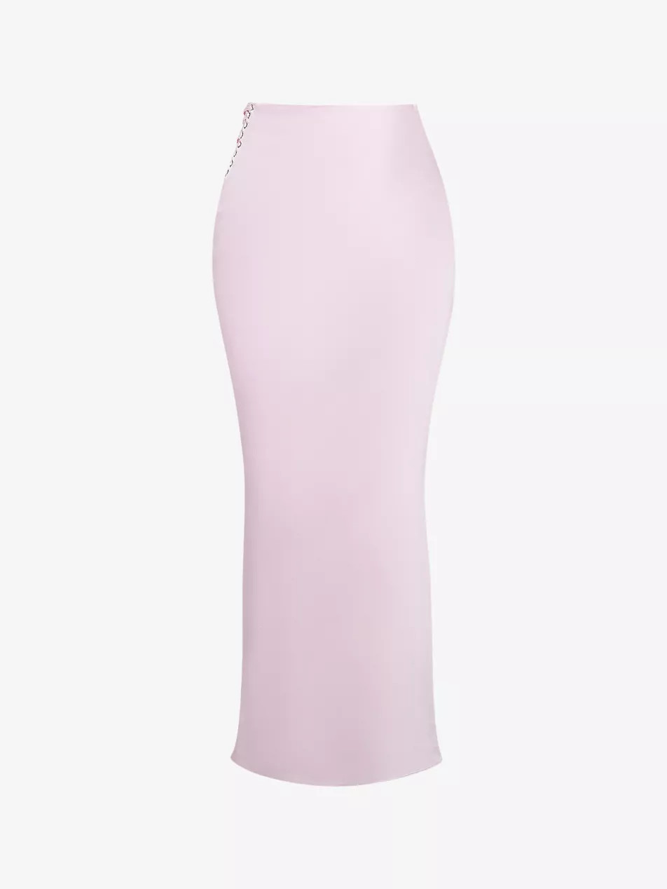 Giuliana lace-up satin maxi skirt | Selfridges