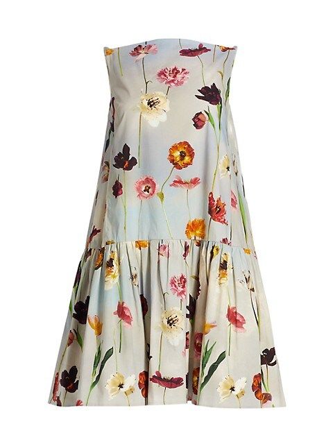 Sky & Floral Peplum Dress | Saks Fifth Avenue