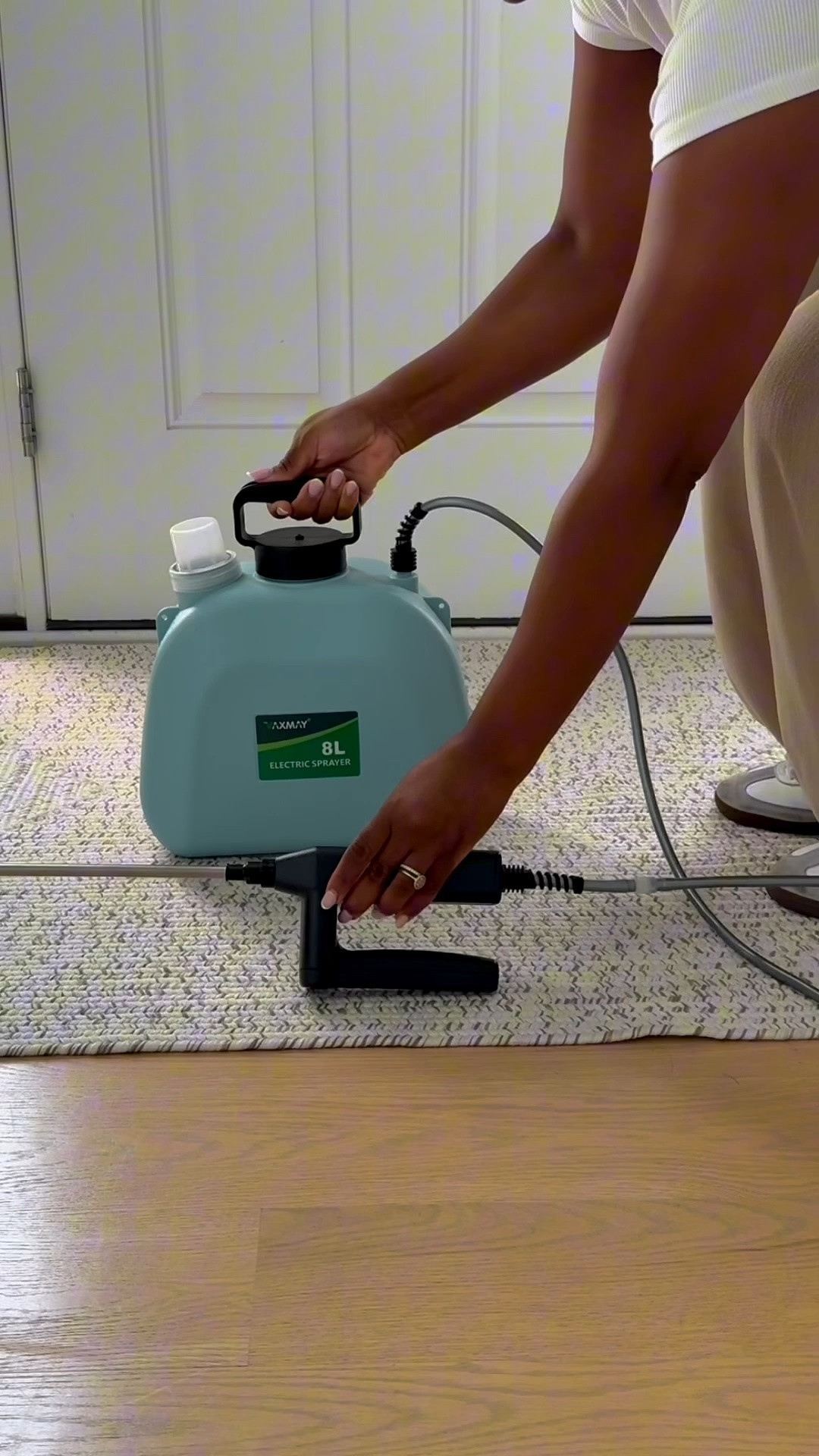 A new favorite for quick outdoor chores. 
Lightweight, rechargeable, and so much easier than dragging the hose around for small tasks.