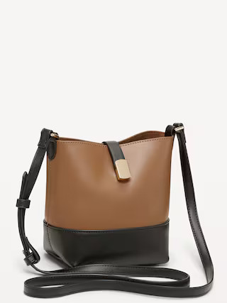 Small Preppy Bucket Crossbody Bag | Old Navy (US)