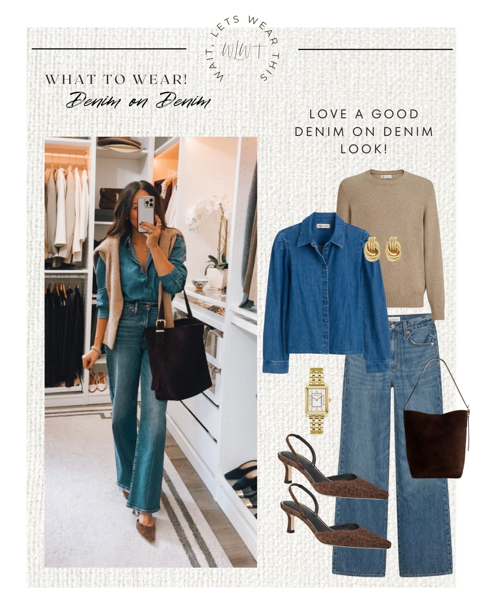 Denim on denim everything TTS

#LTKootd #LTKOver40