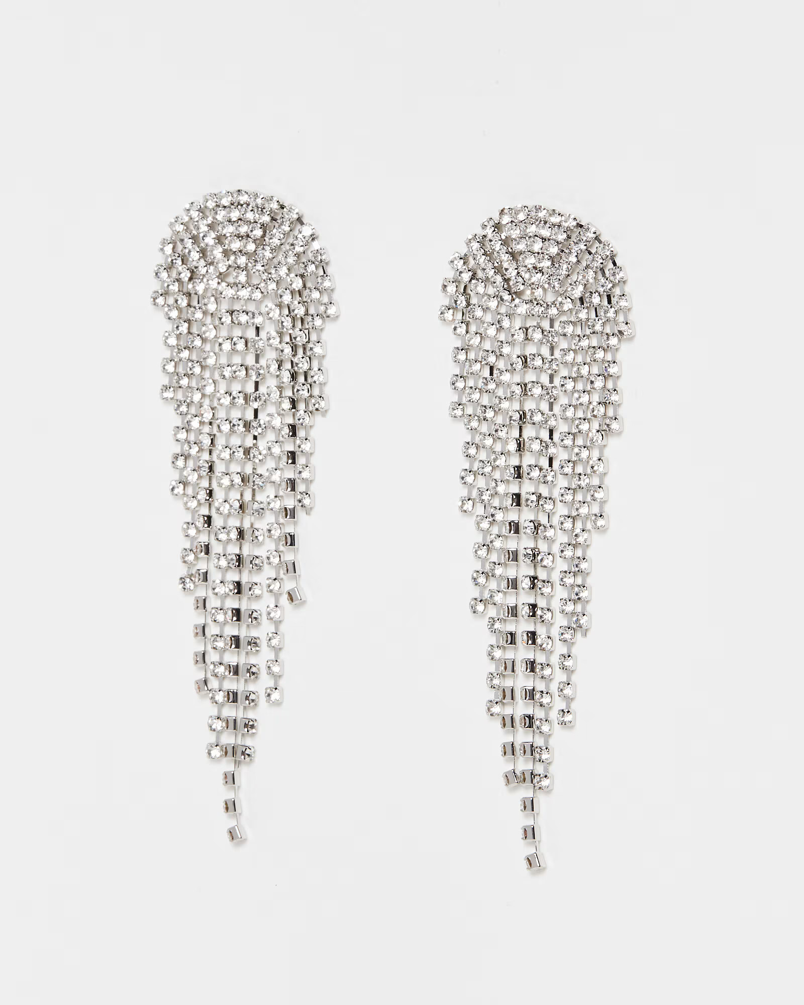 Angelique Glass Stone Tassel Drop Statement Earrings | Oliver Bonas | Oliver Bonas (Global)