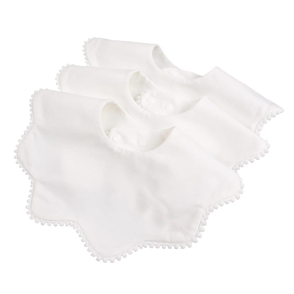 Bamery Baby Bandana Bibs White Cotton Drool Bibs for Drooling and Teething Absorbent for Boy Girl | Amazon (US)