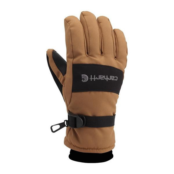 Carhartt Waterproof Insulated Knit Cuff Gloves XLarge Brown Black | Scheels Sports