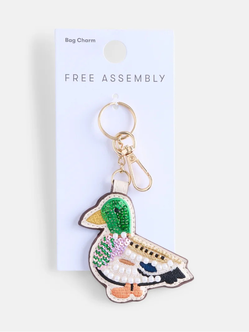 Free Assembly Women's Beaded Duck Bag Charm, Multi | Walmart (US)