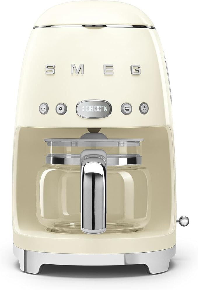 Smeg 50's Retro Style Aesthetic Drip Coffee Machine with 10 Cup Glass Carafe, Auto Start Feature,... | Amazon (US)