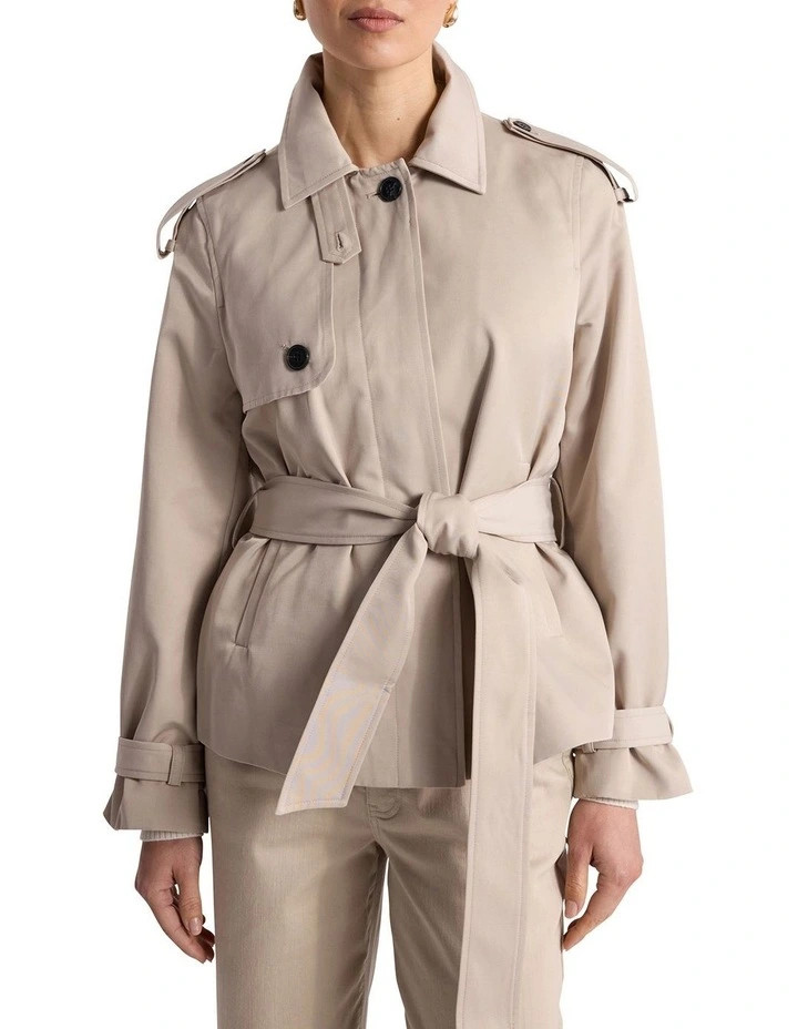 David LawrenceAce Crop Trench in Stone | Myer